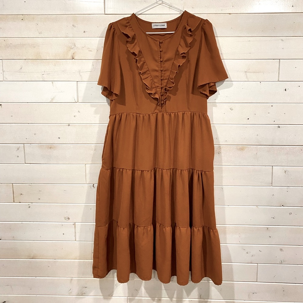 Citrus &Lemon midi dress EUC